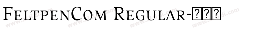 FeltpenCom Regular字体转换